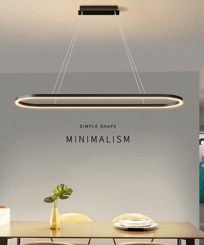 Modern Oval LED Chandelier (9362-BK)