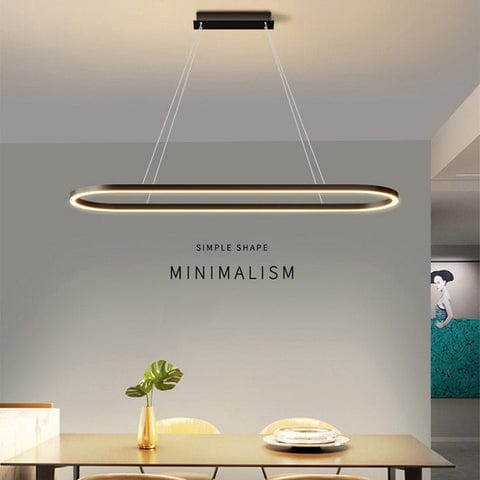Modern Oval LED Chandelier (9362-BK) — premium lighting product available from DEEN ELECTRIC Rawalpindi