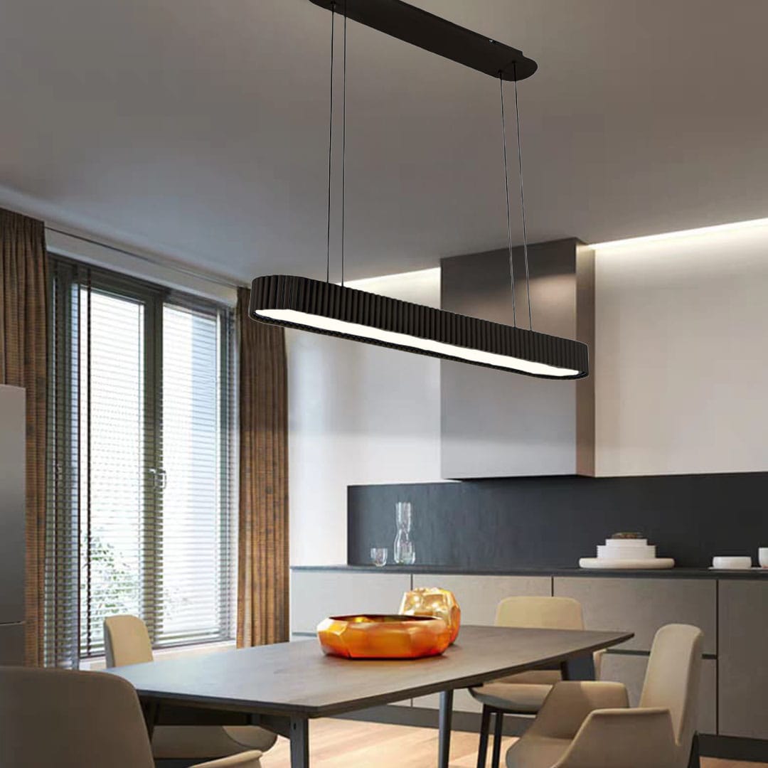 Modern Oval LED Chandelier (9001BK) — premium lighting product available from DEEN ELECTRIC Rawalpindi
