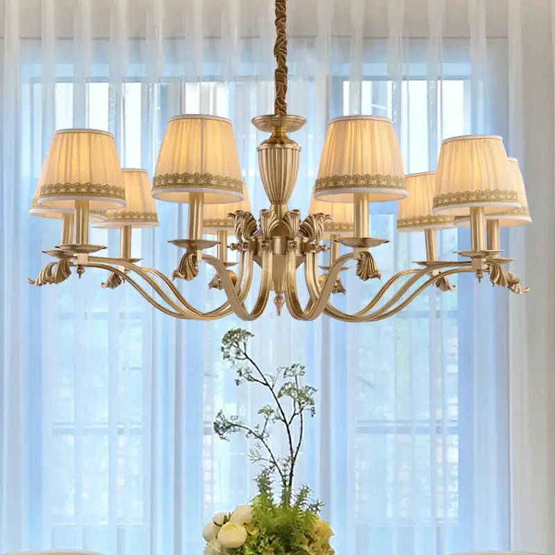 Traditional Vintage Lampshade Chandelier (1000mm) — premium lighting product available from DEEN ELECTRIC Rawalpindi
