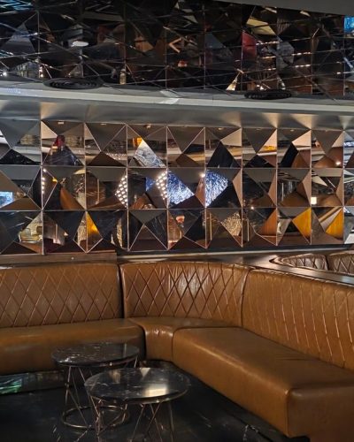 3d glass wall mirror diamond