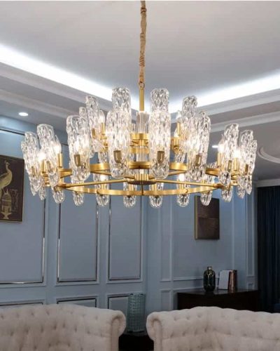 Modern Luxury Water Pattern Glass Chandelier (1200mm)