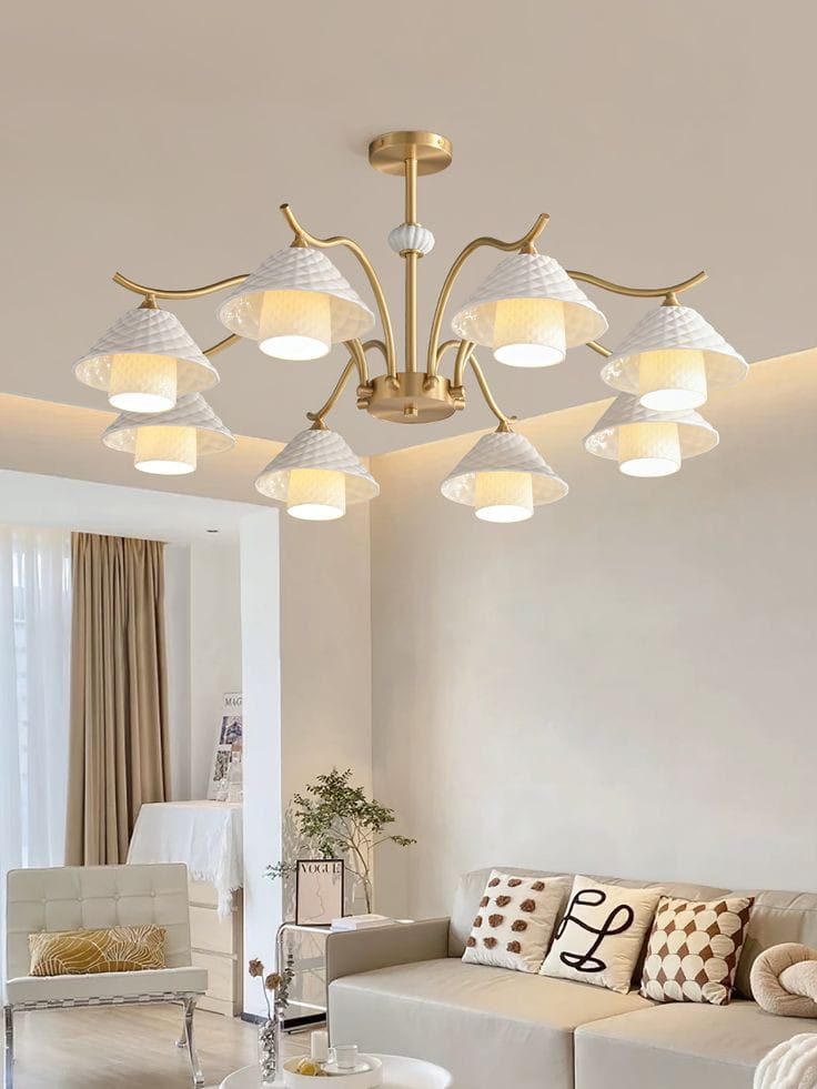 Modern Luxury Ceramic Shade Chandelier (950mm) — premium lighting product available from DEEN ELECTRIC Rawalpindi