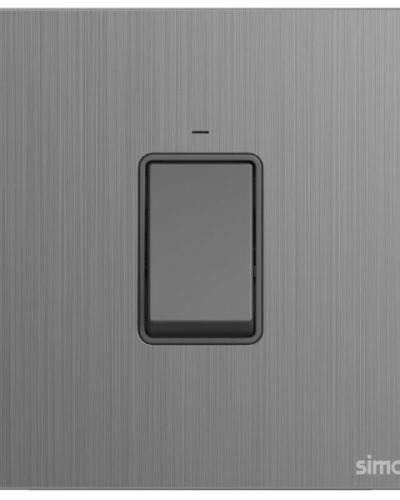 Simon 45A Double Pole Switch with LED M7-Metal Series
