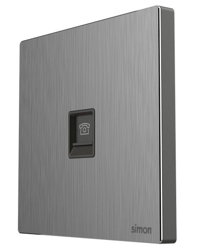 Simon 1G Telephone Outlet M7-Metal Series