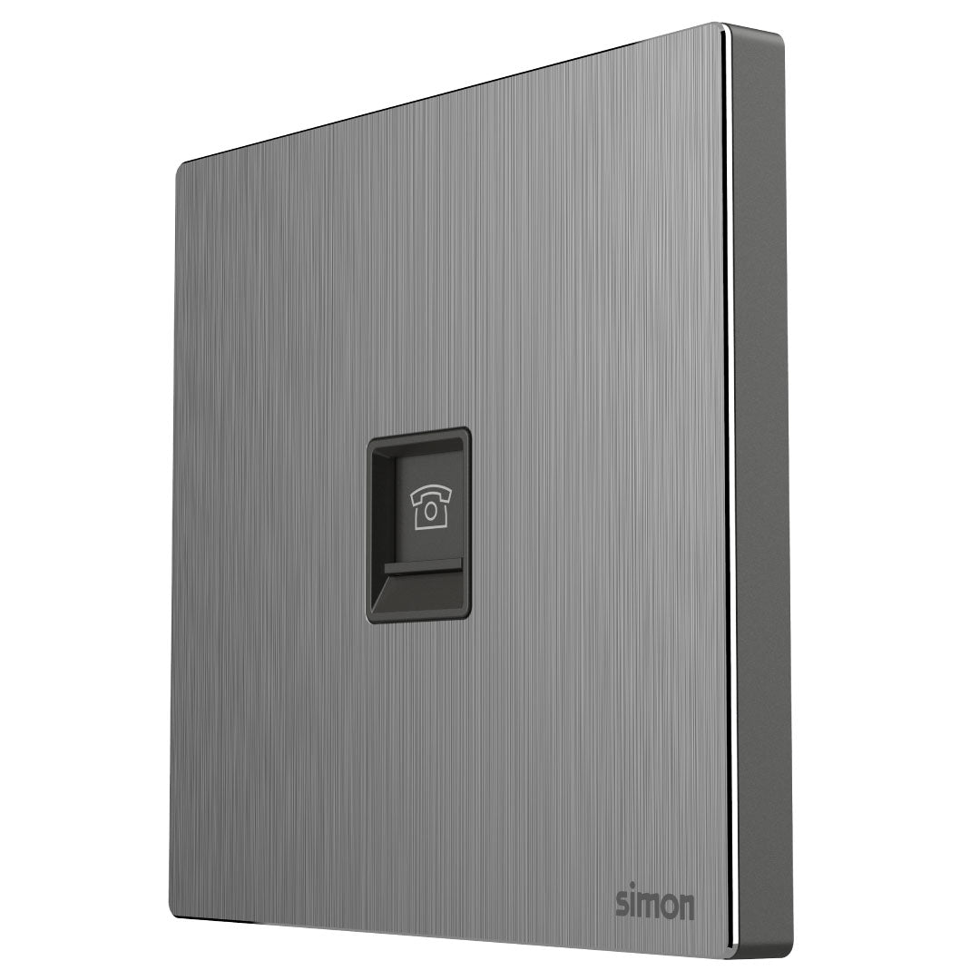 Simon 1G Telephone Outlet M7-Metal Series — premium lighting product available from DEEN ELECTRIC Rawalpindi