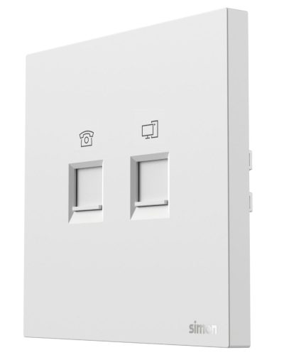Simon Telephone & Data Outlet Cat6 M7 Air Series-White