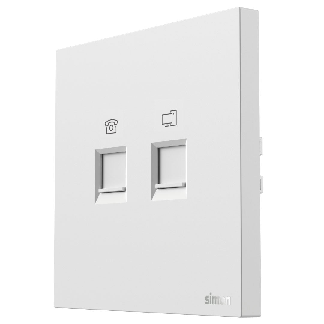 Simon Telephone & Data Outlet Cat6 M7 Air Series-White — premium lighting product available from DEEN ELECTRIC Rawalpindi
