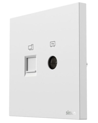 Simon TV & Data Outlet Cat6 M7 Air Series-White