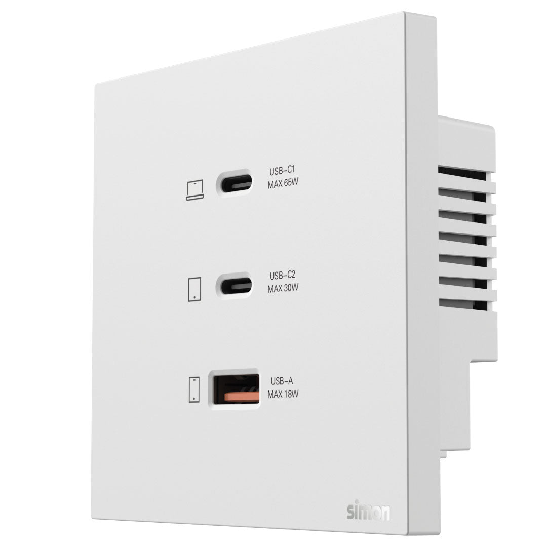 Simon USB A+C Chargers M7 Air Series-White — premium lighting product available from DEEN ELECTRIC Rawalpindi