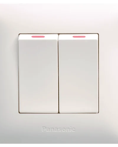 Panasonic – 2 Gang 1-Way SP switch 10AX 250V