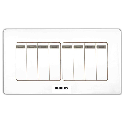 Philips-8 Gang-Switch Single Way-Eco (92701)