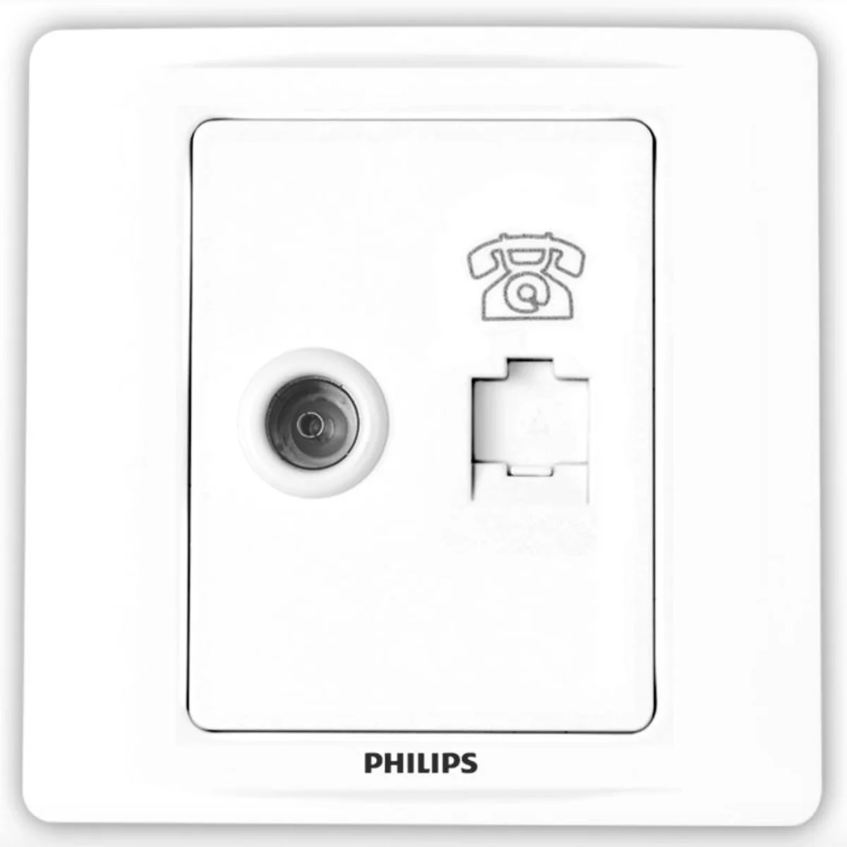 PHILIPS TV Telephone Socket Eco Series – 39349 — premium lighting product available from DEEN ELECTRIC Rawalpindi