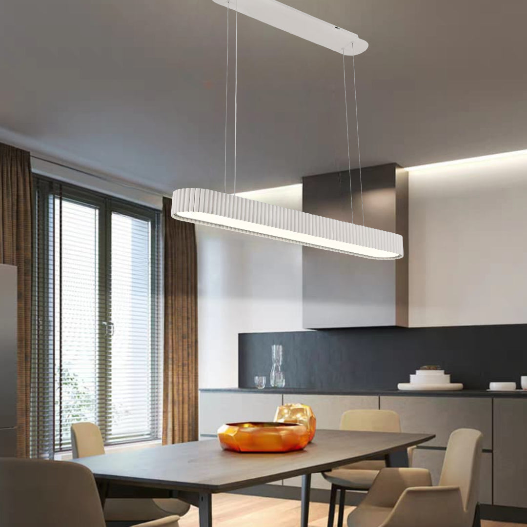Modern Oval LED Chandelier (9001WH) — premium lighting product available from DEEN ELECTRIC Rawalpindi