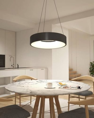 Modern Round Aluminum Chandelier (9085-Round Black)
