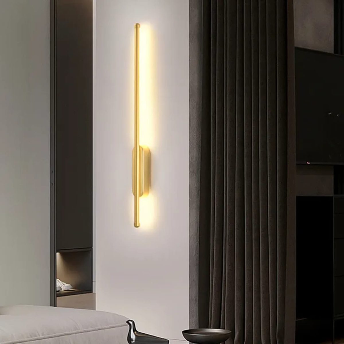 Modern Long Gold Stick LED Wall Light (60cm) — premium lighting product available from DEEN ELECTRIC Rawalpindi