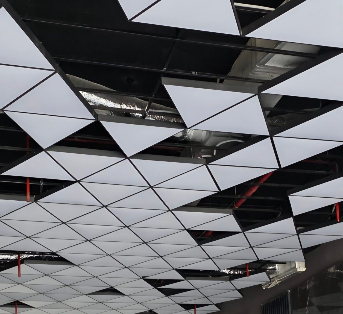 Customised led triangular solid hanging/surface mounted light — premium lighting product available from DEEN ELECTRIC Rawalpindi