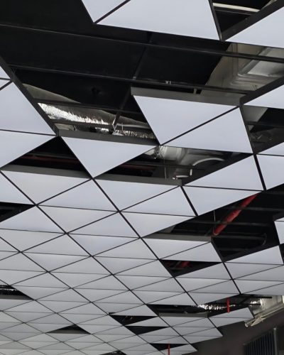 Customised led triangular solid hanging/surface mounted light