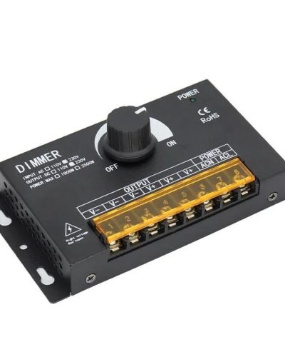 Dimmer for 220V AC led strip light with knob and remote control