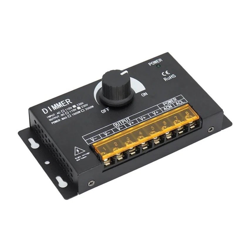 Dimmer for 220V AC led strip light with knob and remote control — premium lighting product available from DEEN ELECTRIC Rawalpindi