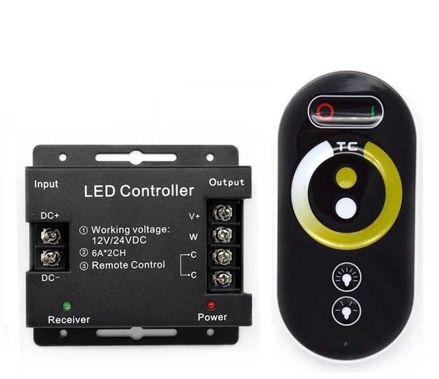 Dual colour RF touch remote control controller — premium lighting product available from DEEN ELECTRIC Rawalpindi