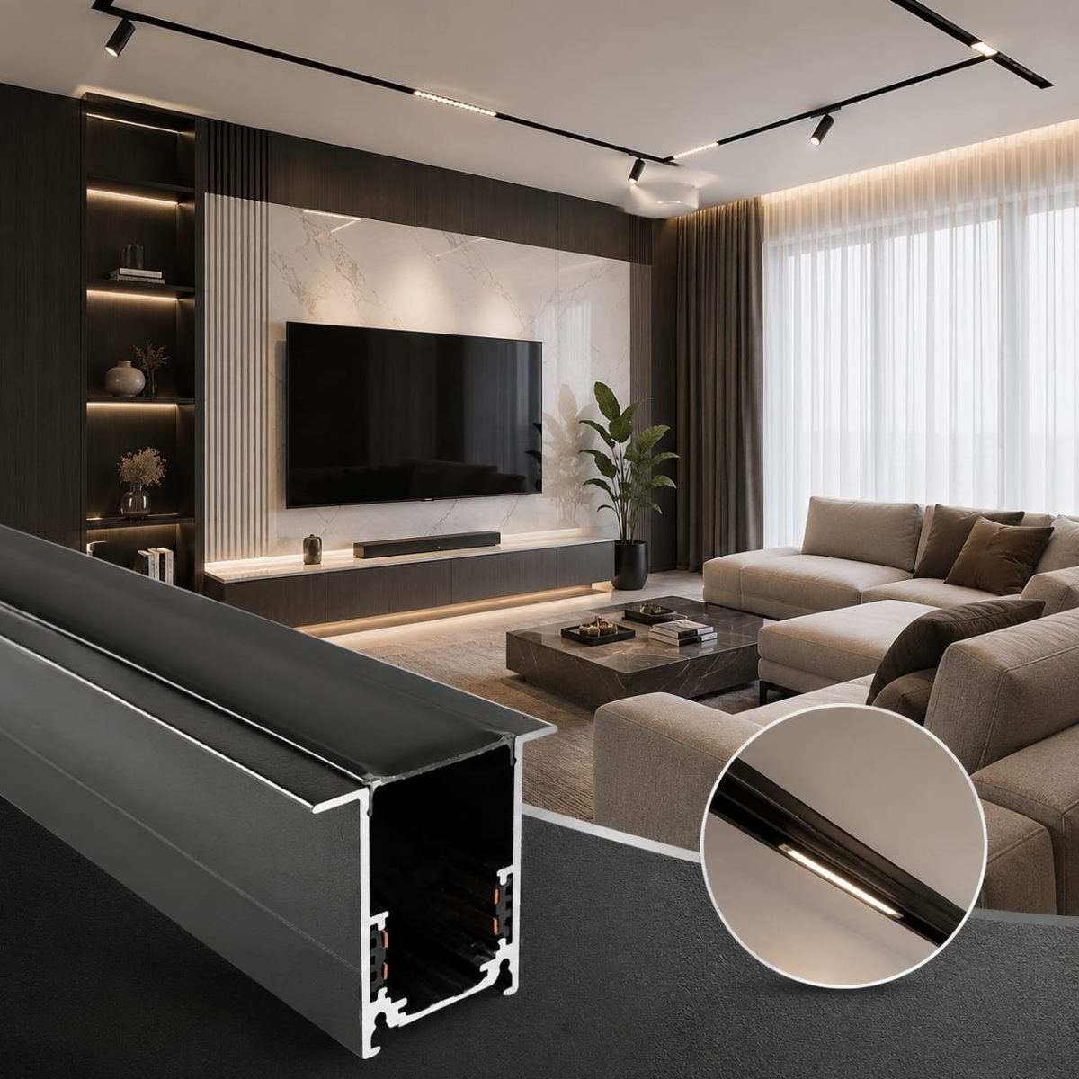 Recessed Magnetic Track (3 meter) — premium lighting product available from DEEN ELECTRIC Rawalpindi