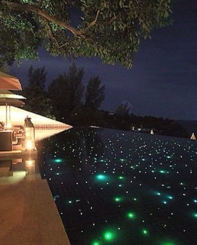 Fibre optic swimming pool lighting kit