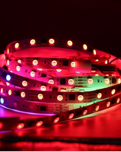 full color addressable ws2818 dual signal Pixel RGB 5050 LED Strip 20pixels/m 60 Leds/m
