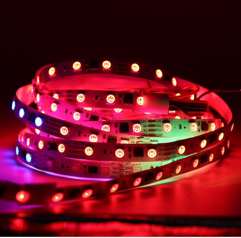 full color addressable ws2818 dual signal Pixel RGB 5050  LED Strip 20pixels/m 60 Leds/m — premium lighting product available from DEEN ELECTRIC Rawalpindi