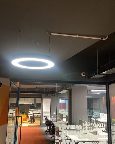 Led circular linear hanging light