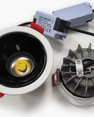 Led deep recessed anti-glare cob downlight 12w and 18w