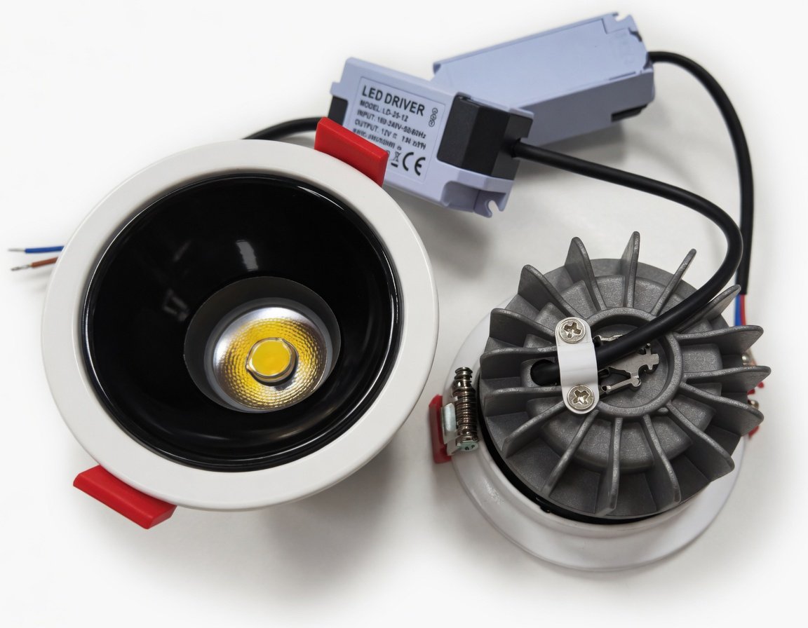 Led deep recessed anti-glare cob downlight 12w and 18w — premium lighting product available from DEEN ELECTRIC Rawalpindi