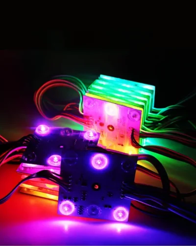Led rgb modules for stretch fabric ceilings and signage