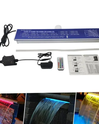 Led rgb waterfall lamp