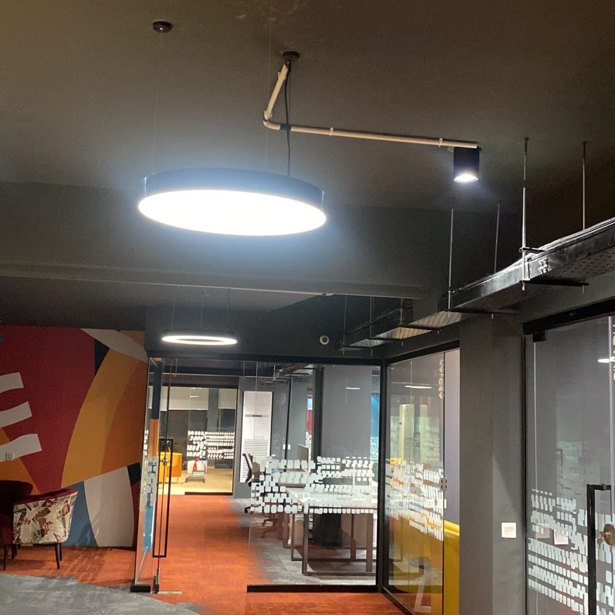 Led Round shaped hanging light — premium lighting product available from DEEN ELECTRIC Rawalpindi