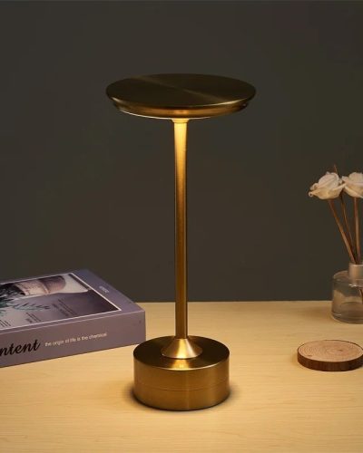 Luxury rechargeable metal lamp for resturants