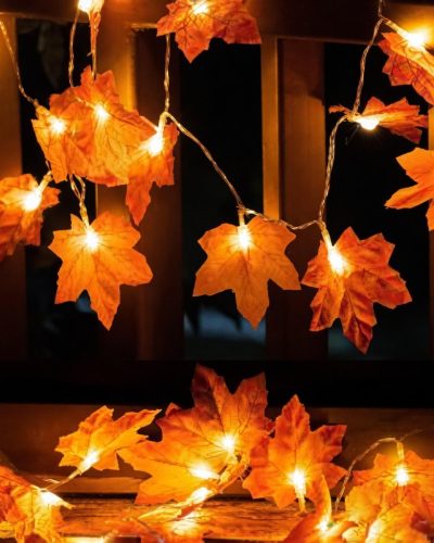 Maple leaves led decor string light