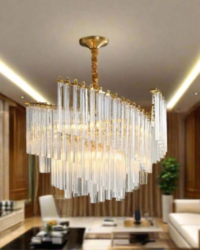 Modern Luxury Spiral Crystal Chandelier (1000mm)