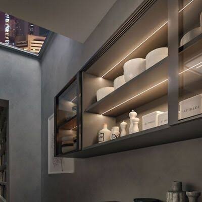 Recessed led linear bar light for cabinets