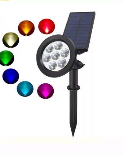RGBW solar led spike planter light