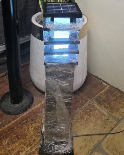 Solar plus electric powered hybrid led bollard light
