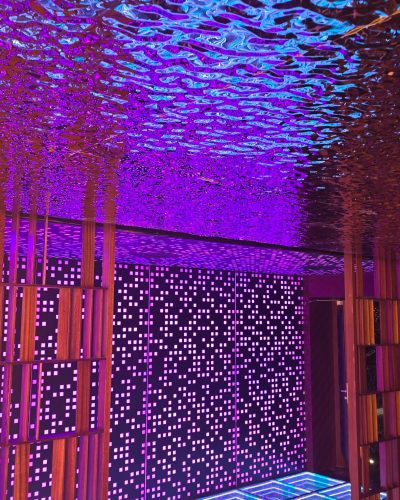 Water ripple metal sheet ceiling/wall cladding